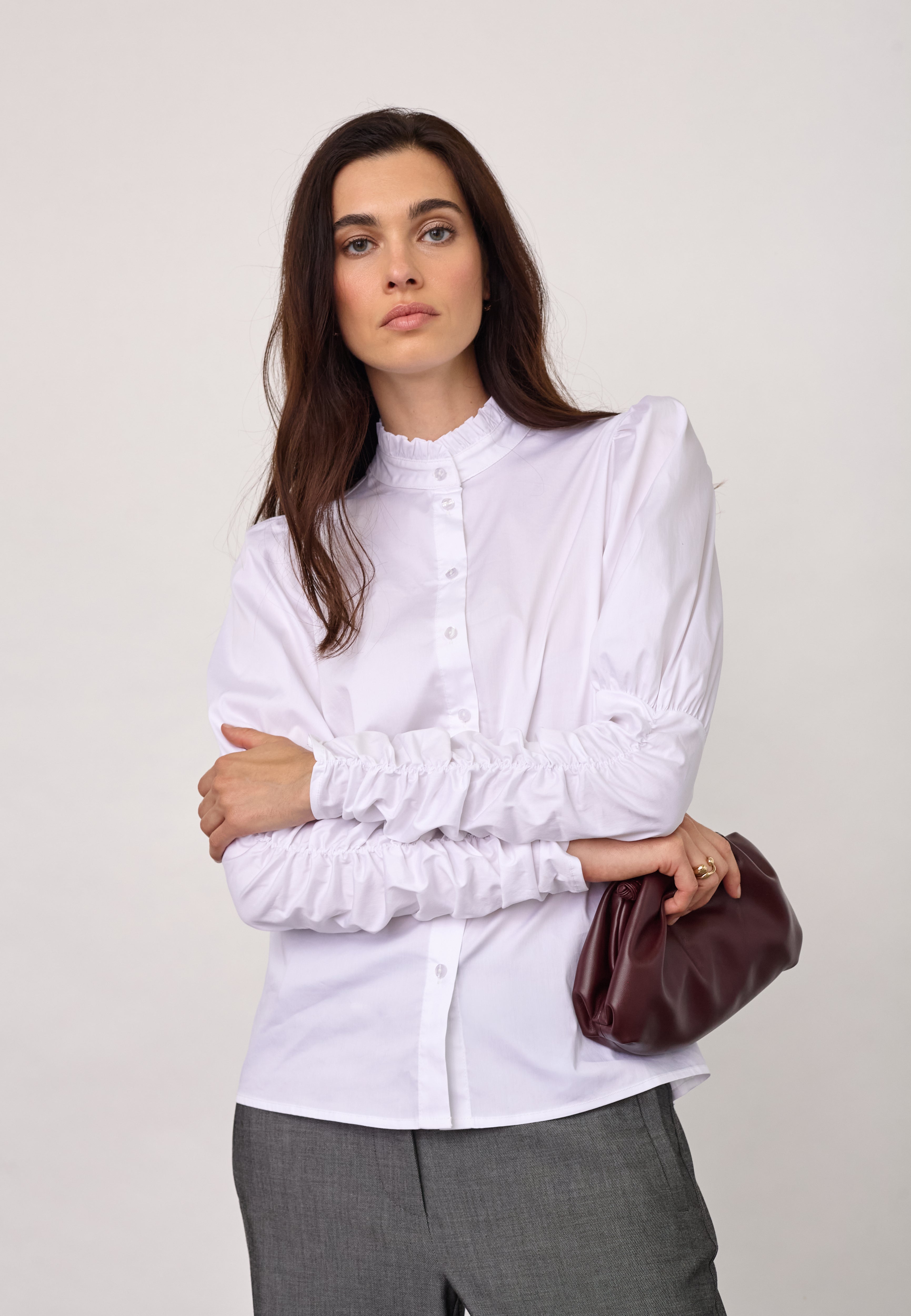 SannaCC Puff Shirt - White - Co'couture