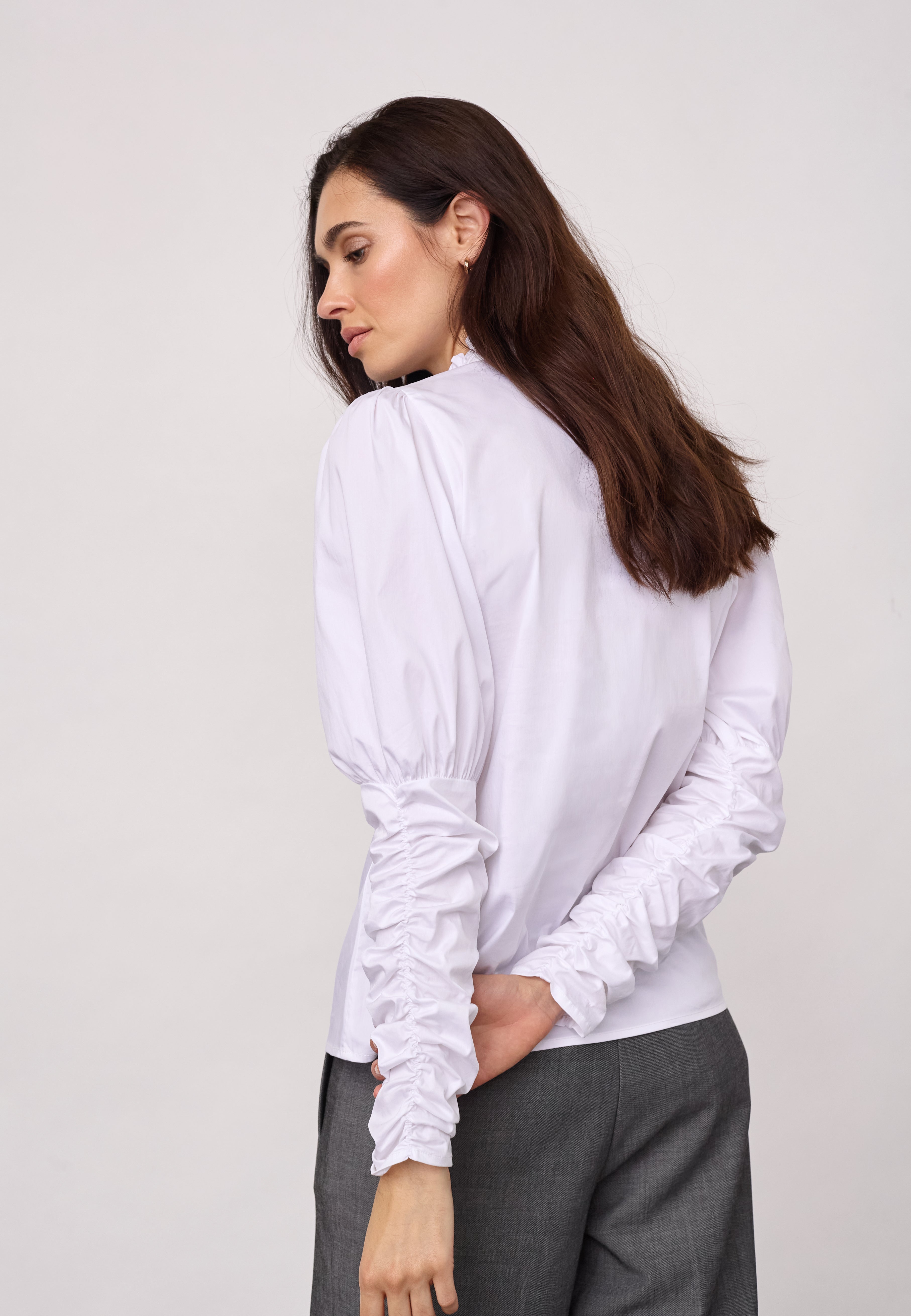 SannaCC Puff Shirt - White - Co'couture