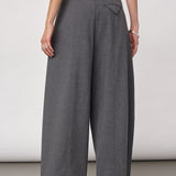 PriscillaCC Pleat Barrel Pant - Mid Grey
