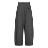 PriscillaCC Pleat Barrel Pant - Mid Grey