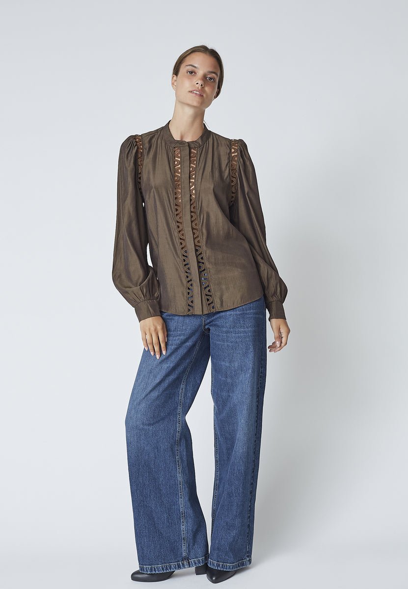 AilaCC Lace Shirt - Mocca - Co'couture