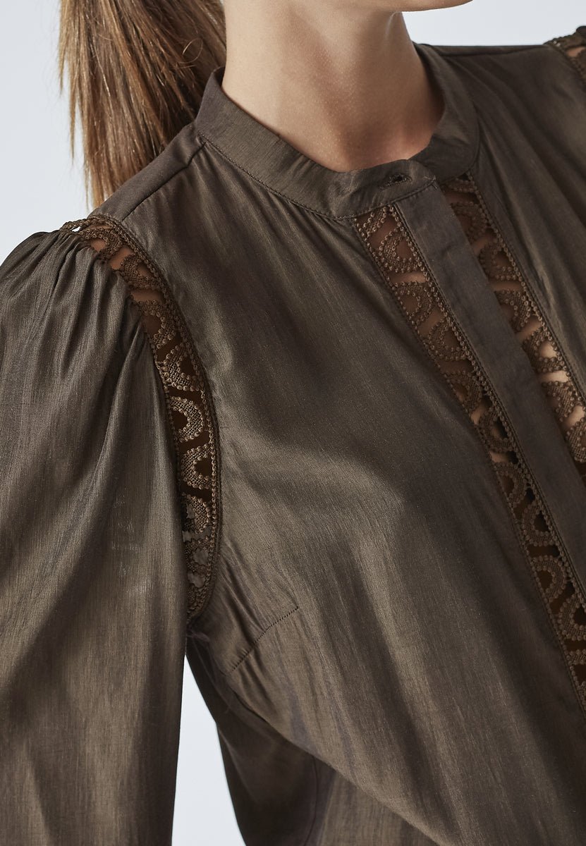 AilaCC Lace Shirt - Mocca - Co'couture