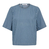 AlettaCC Milkboy SS Blouse - Denim blue - Co'couture