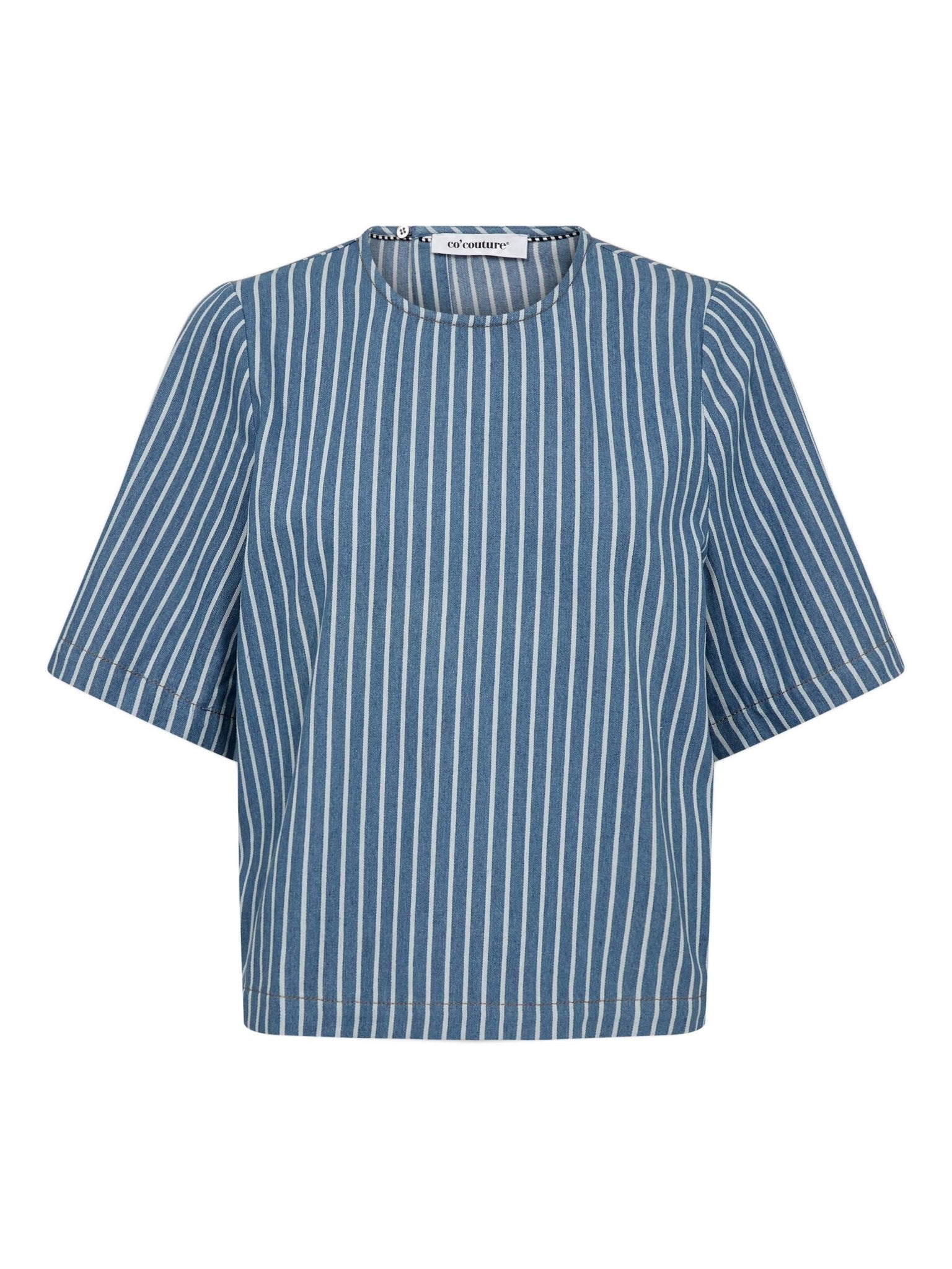 AlettaCC Milkboy SS Blouse - Denim blue - Co'couture