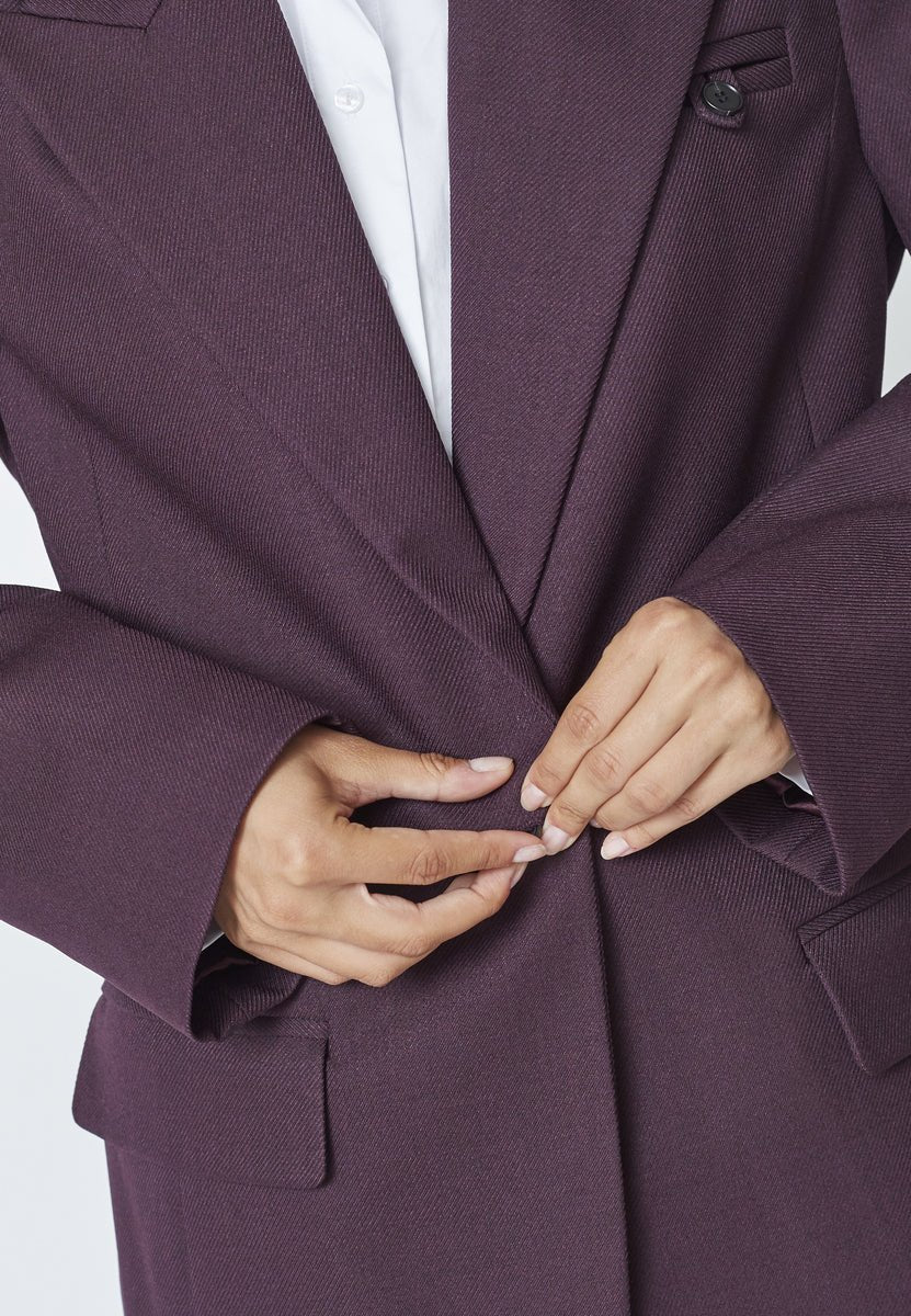 AlmiraCC Fitted Blazer - Plum - Co'couture