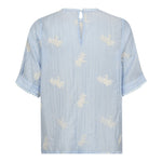 AmeliaCC Emb SS Blouse - Pale Blue - Co'couture