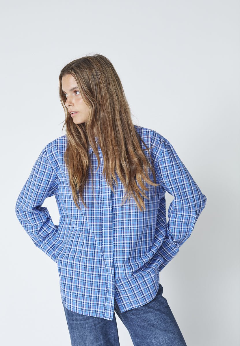 AngelicaCC Check Shirt - Blue - Co'couture