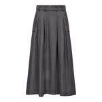AnyaCC Denim Pleat Skirt - Mid Grey - Co'couture