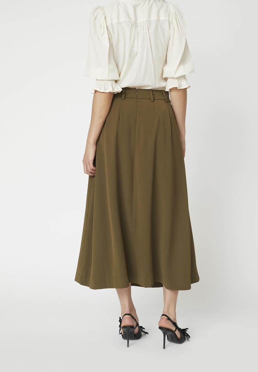 AnyaCC Pleat Skirt - Military Olive - Co'couture