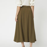 AnyaCC Pleat Skirt - Military Olive - Co'couture