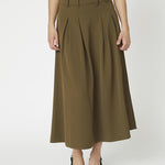 AnyaCC Pleat Skirt - Military Olive - Co'couture