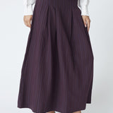 AnyaCC Trinny Pleat Skirt - Plum - Co'couture