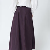 AnyaCC Trinny Pleat Skirt - Plum - Co'couture
