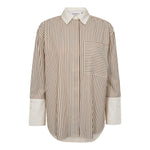 AvaraCC Stripe Shirt - Bone/Brown - Co'couture