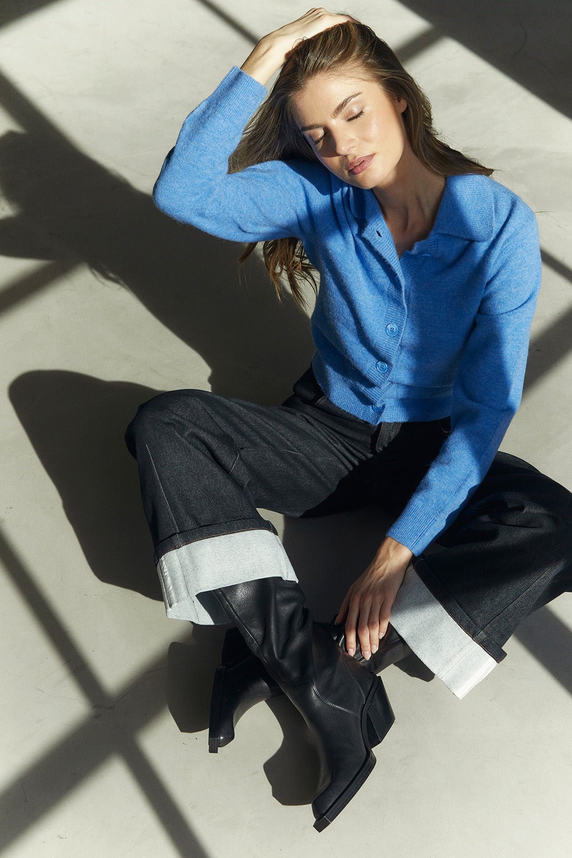 BenalCC Collar Cardigan - Blue - Co'couture