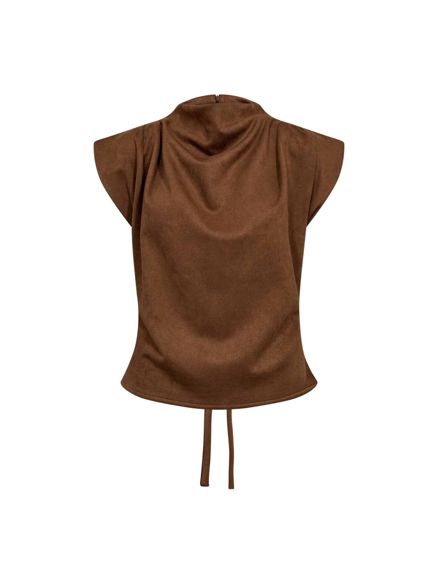 BobbieCC Pleat Top - Suntan - Co'couture