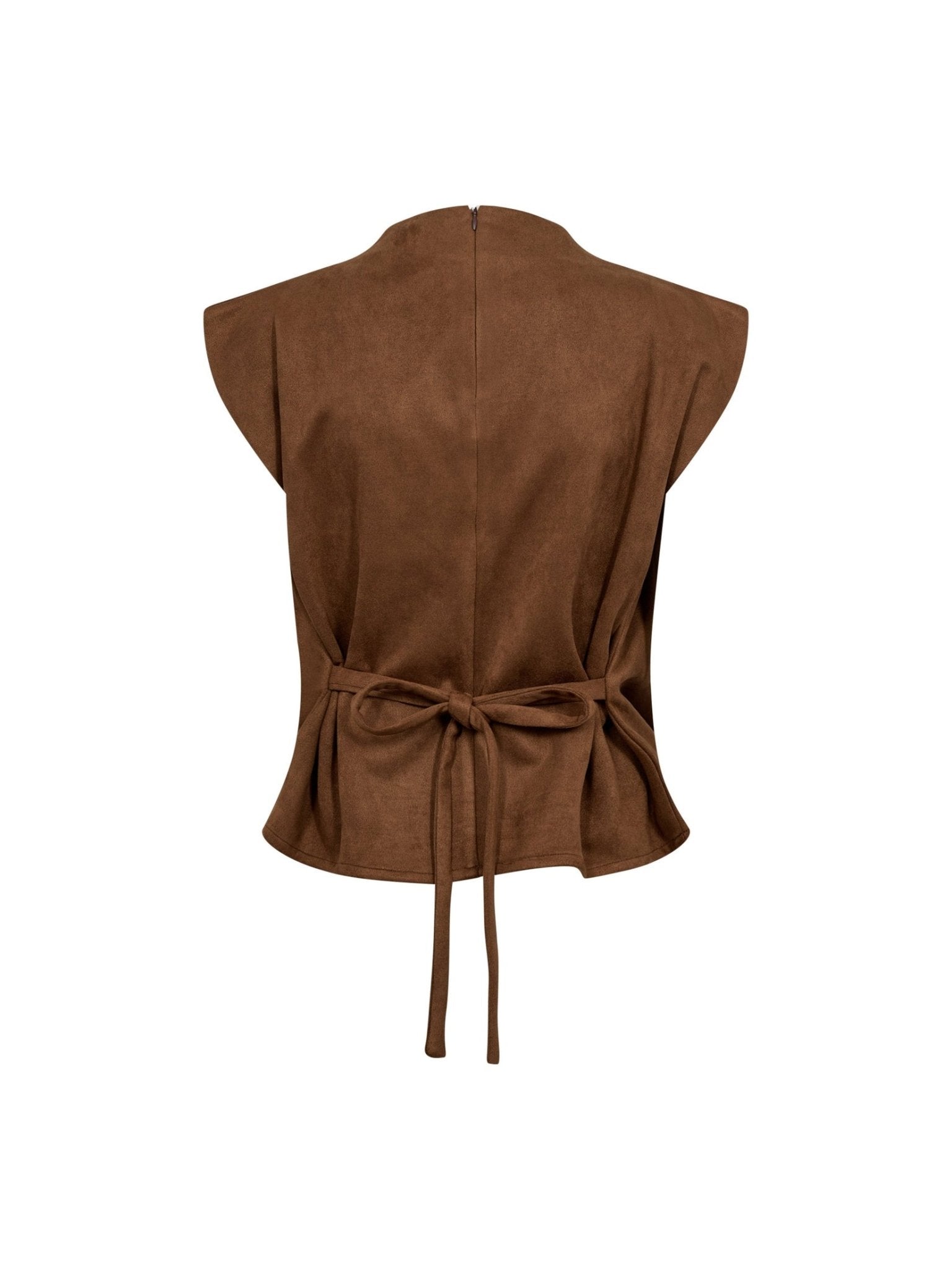 BobbieCC Pleat Top - Suntan - Co'couture