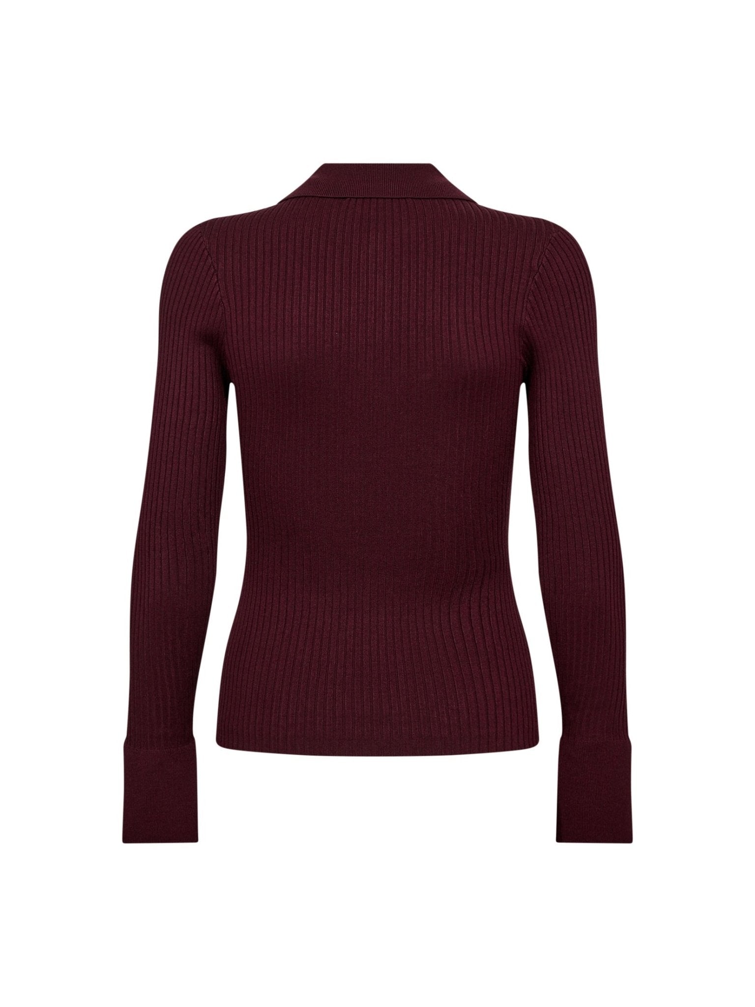 BonnyCC Polo LS Knit - Winered - Co'couture