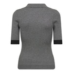 BonnyCC Polo SS Knit - Mid Grey - Co'couture