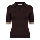 BonnyCC Polo SS Knit - Mocca - Co'couture