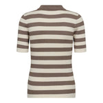 BonnyCC Stripe S/S Polo Knit - Walnut - Co'couture
