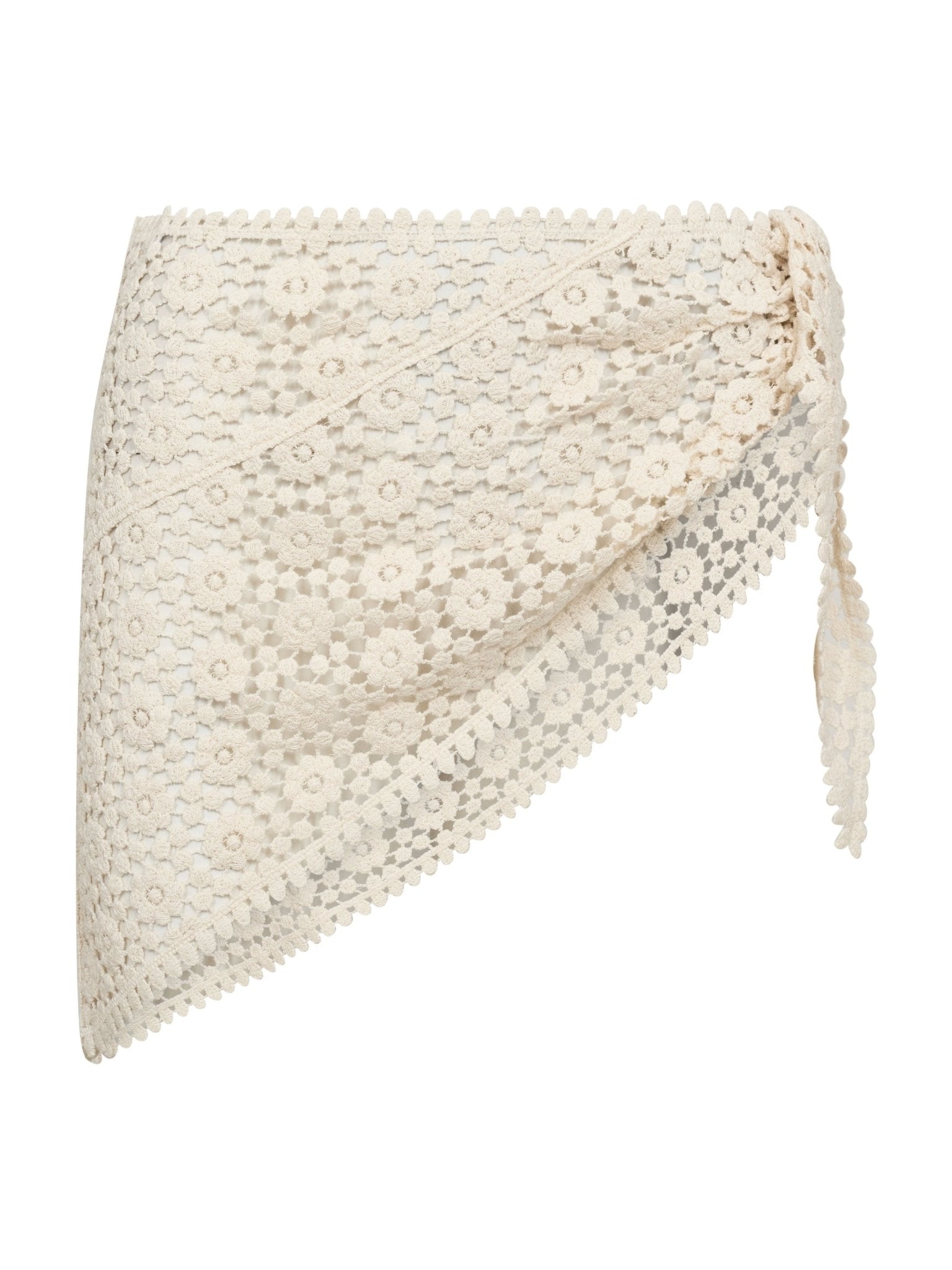 CalinCC Crochet Scarf Skirt - Off white - Co'couture