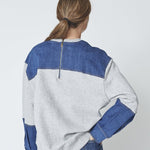 CandizCC Denim Mix Sweat - Grey Melange - Co'couture