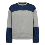 CandizCC Denim Mix Sweat - Grey Melange - Co'couture