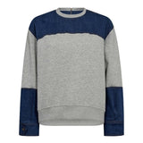 CandizCC Denim Mix Sweat - Grey Melange - Co'couture