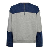 CandizCC Denim Mix Sweat - Grey Melange - Co'couture