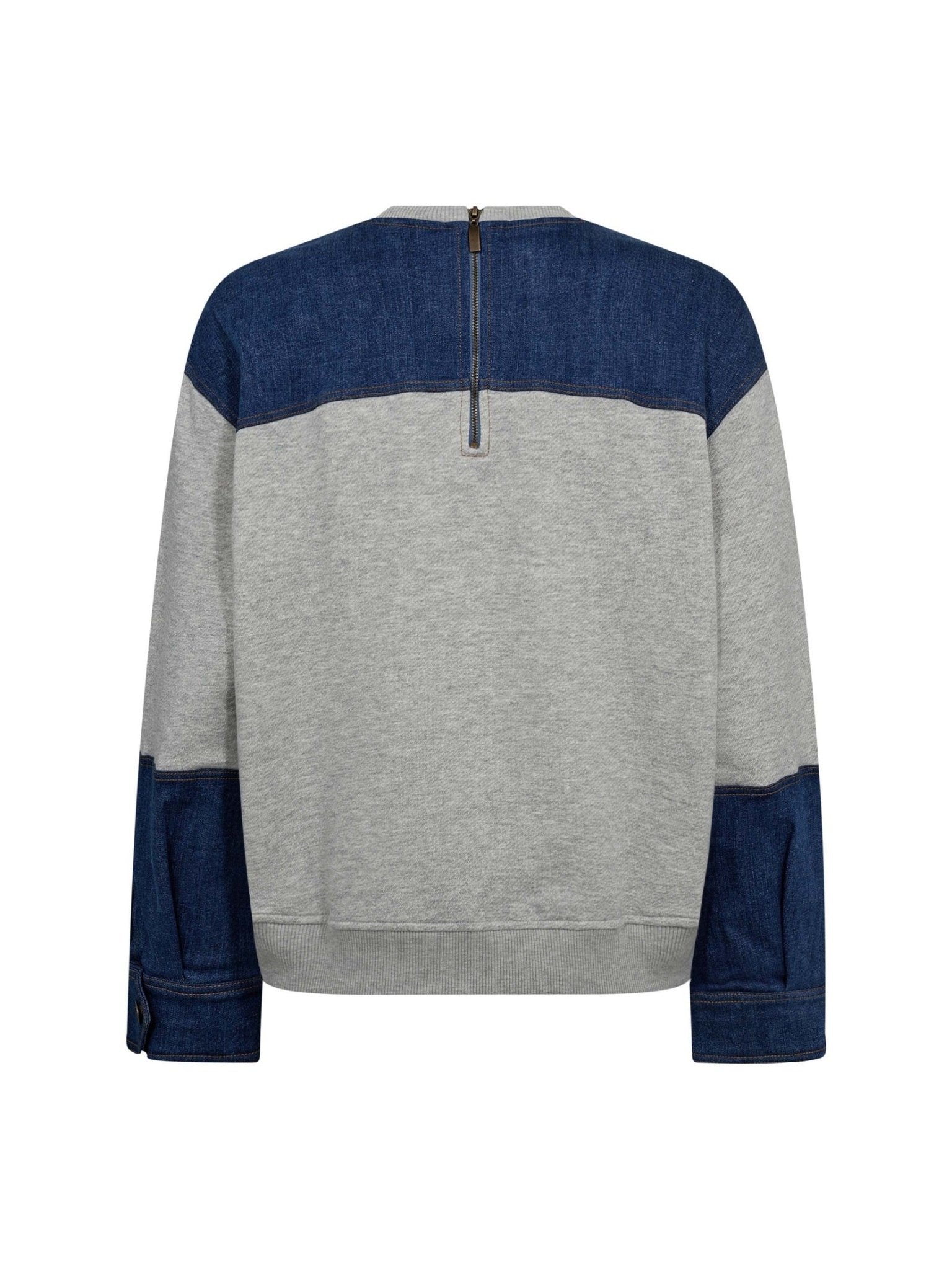 CandizCC Denim Mix Sweat - Grey Melange - Co'couture