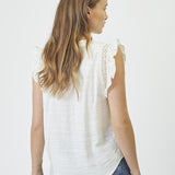 CarynCC Frill Top - Off white - Co'couture