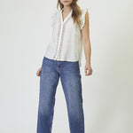 CarynCC Frill Top - Off white - Co'couture