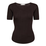 ClaireCC Rib Tee - Dark Brown - Co'couture