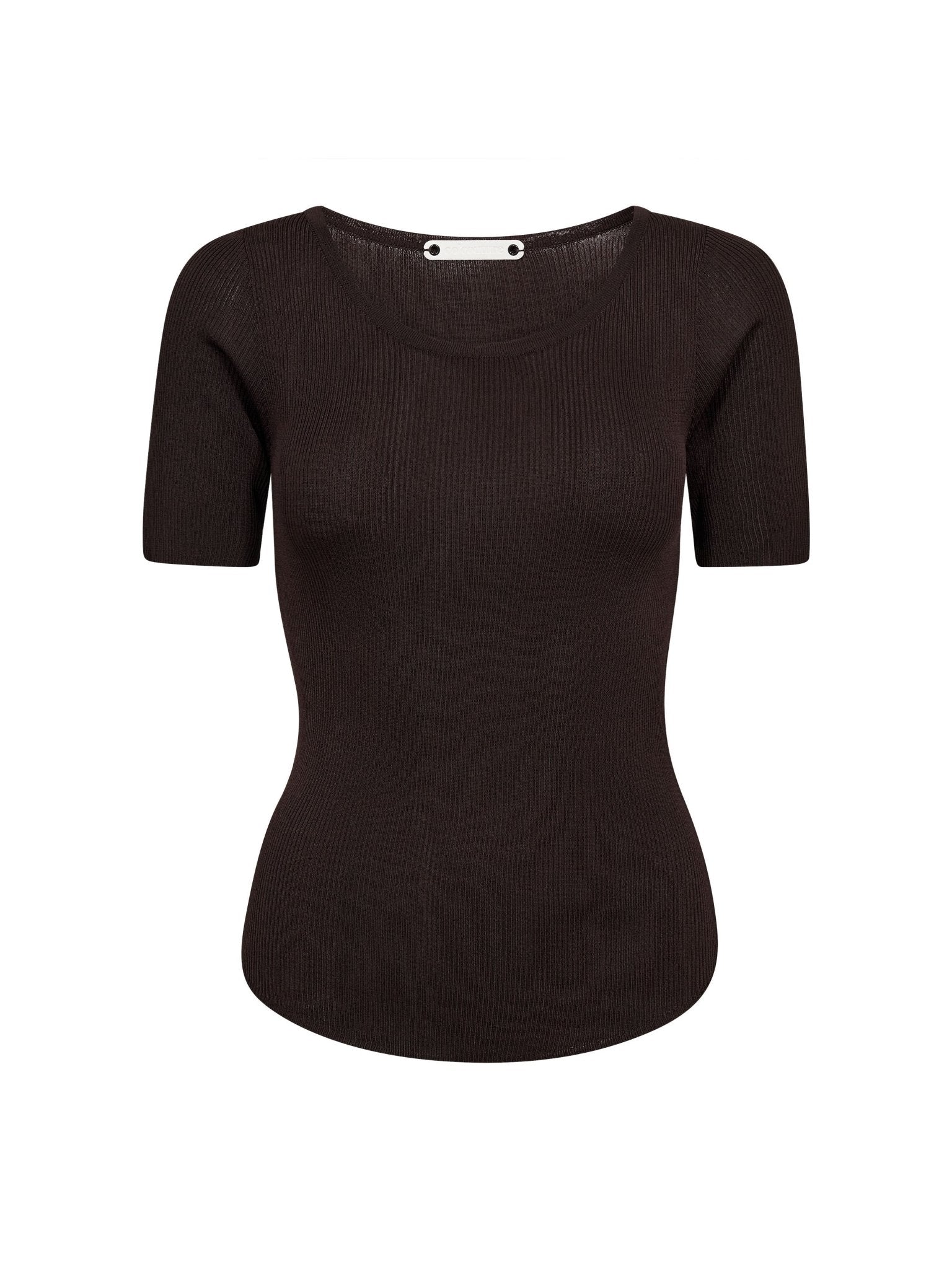 ClaireCC Rib Tee - Dark Brown - Co'couture