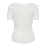 ClaireCC Rib Tee - Off white - Co'couture
