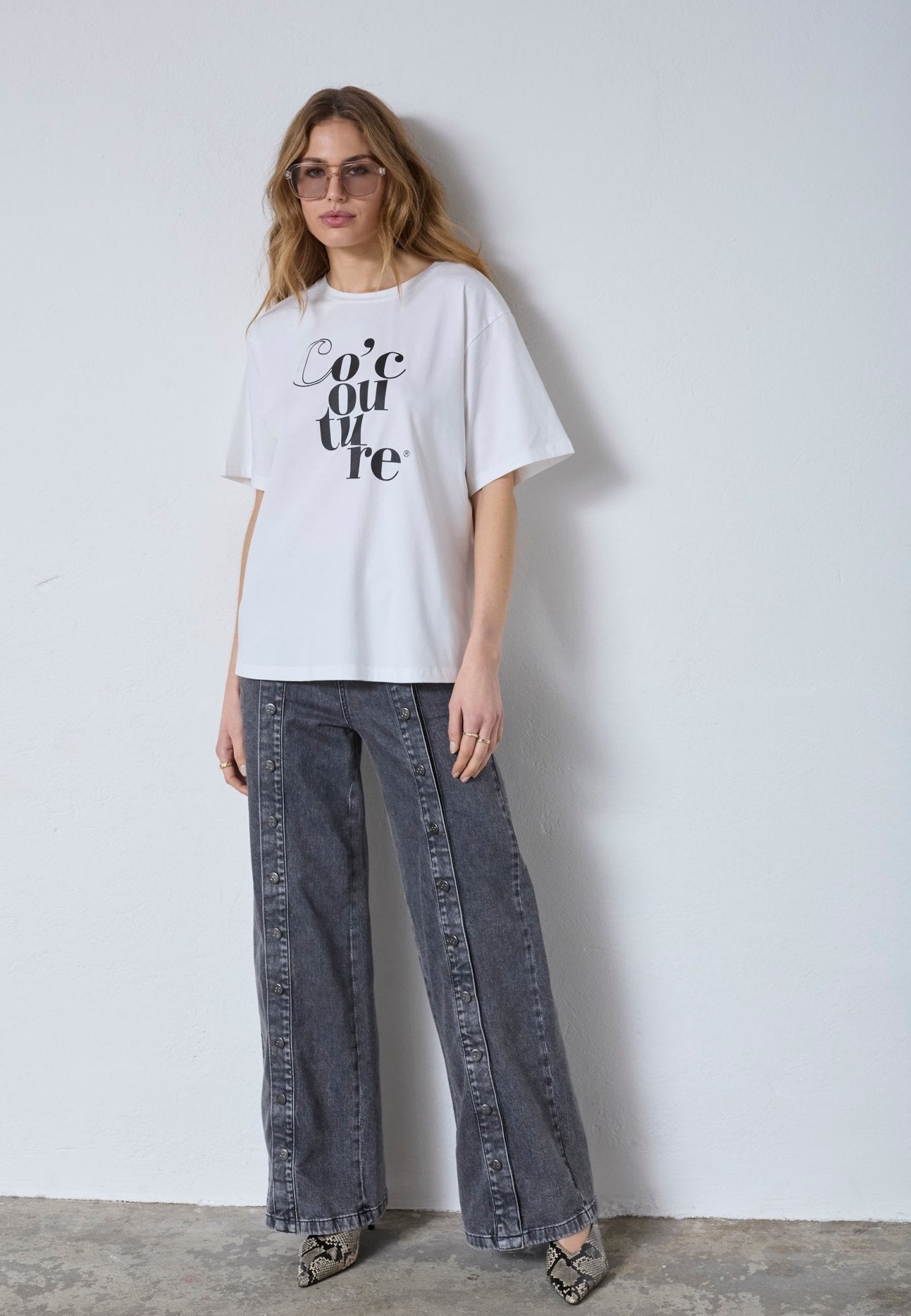 CocoutureCC Box Tee - White - Co'couture