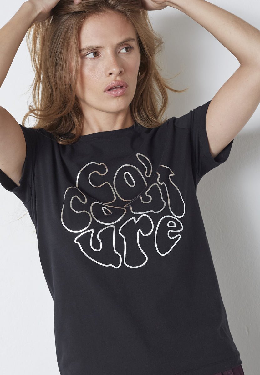 Co'coutureCC Foil Tee - Black - Co'couture