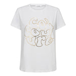 Co'coutureCC Foil Tee - White - Gold - Co'couture