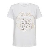 Co'coutureCC Foil Tee - White - Gold - Co'couture