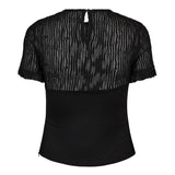ColtonCC Lace Mix Top - Black - Co'couture