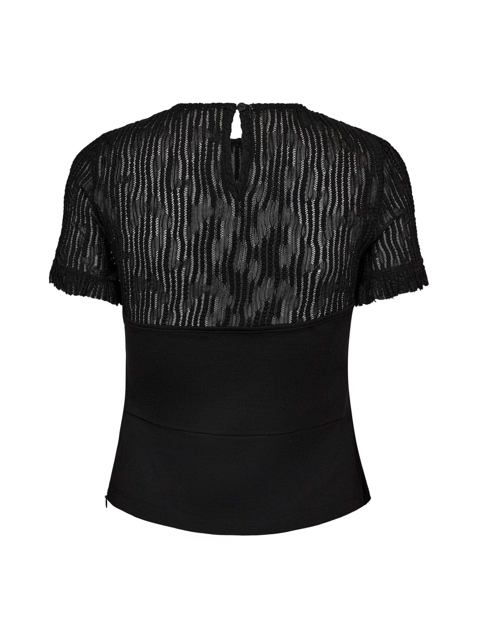 ColtonCC Lace Mix Top - Black - Co'couture