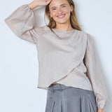 ConnyCC Drape Blouse - Mink - Co'couture