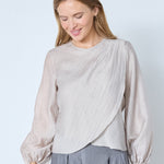 ConnyCC Drape Blouse - Mink - Co'couture