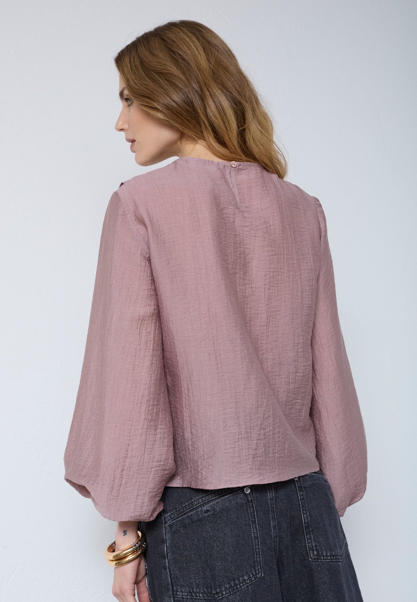 ConnyCC Drape Blouse - Old Rose - Co'couture