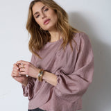 ConnyCC Drape Blouse - Old Rose - Co'couture