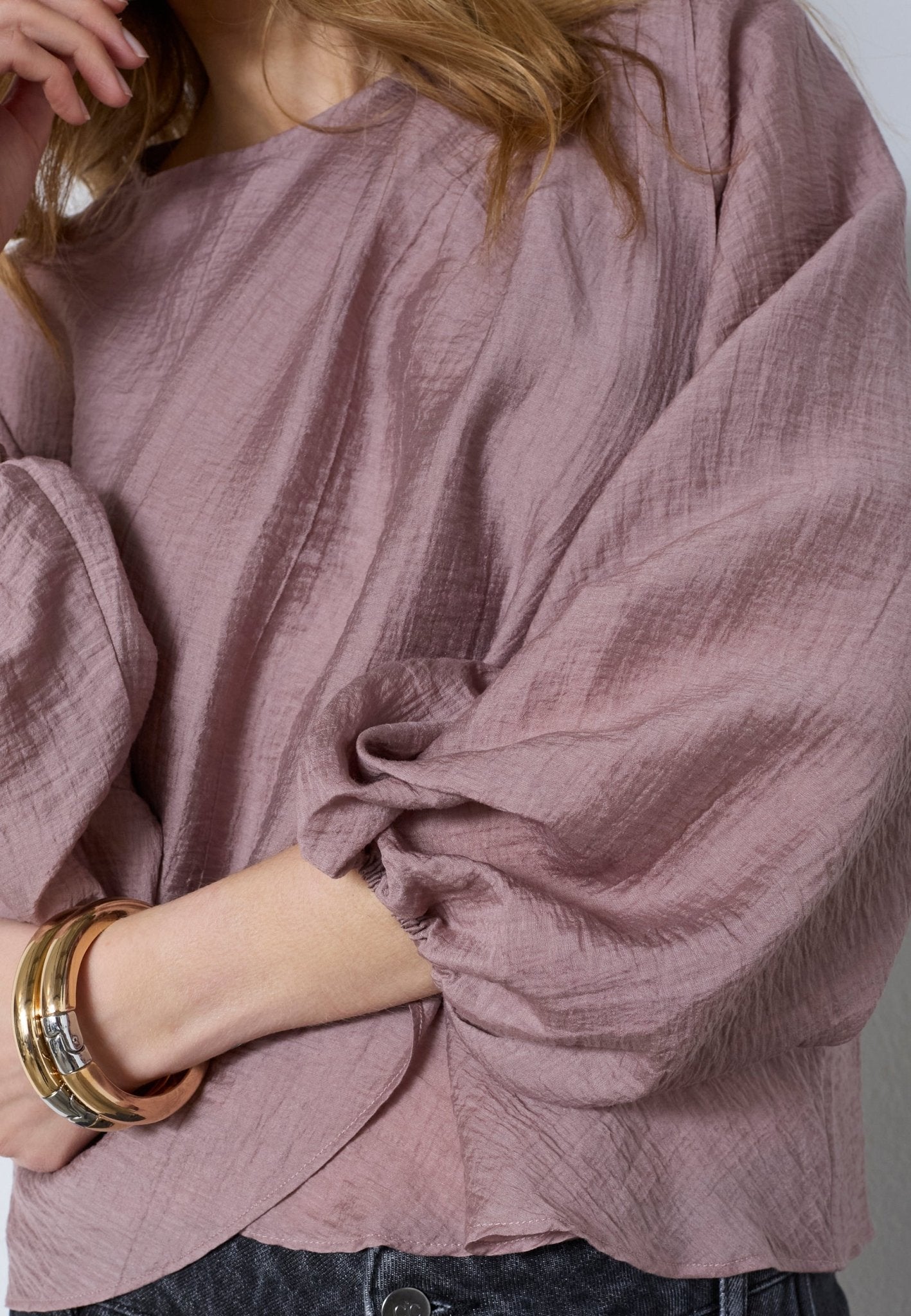 ConnyCC Drape Blouse - Old Rose - Co'couture