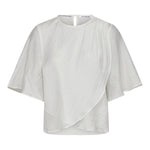 ConnyCC Drape SS Blouse - White - Co'couture