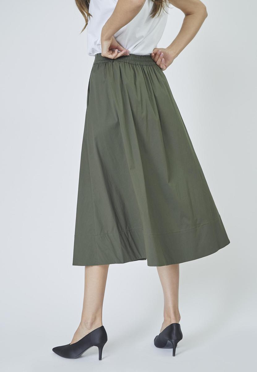 CottonCC Crisp Midi Skirt - Army - Co'couture