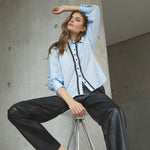 DallyCC Dot Shirt - Pale Blue - Co'couture